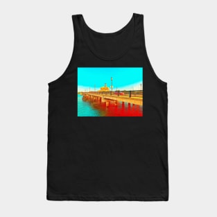 Colorful Bridge with blue sky and perspective Tank Top